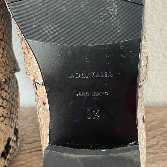 Aquatalia Revy Snake-Embossed Leather Loafers, Size 6.5 - Picture 7 of 7